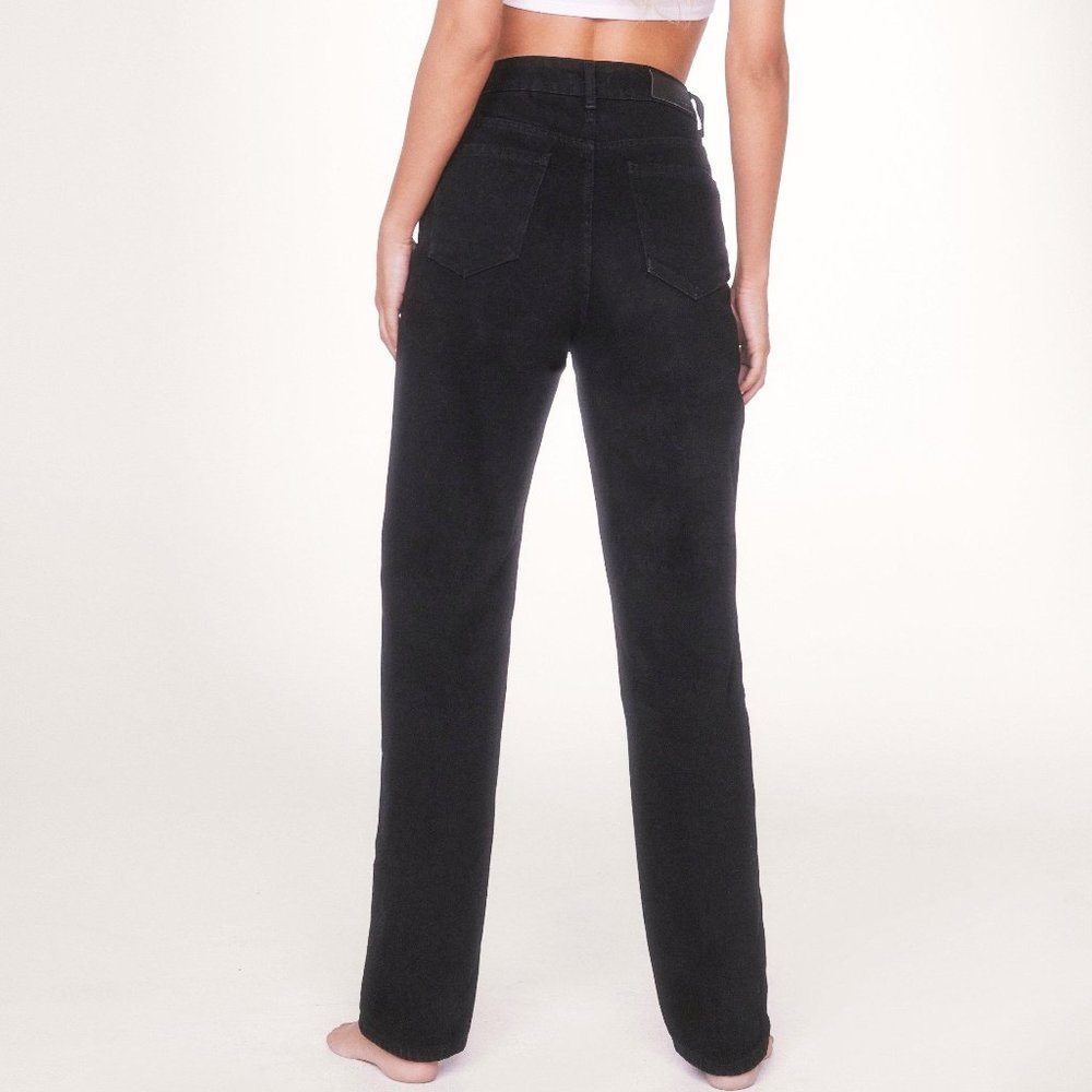 Nasty Gal Black Organic Denim High Rise Boyfriend Jeans Size 8